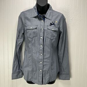 GUESS Pearl Snap Long Sleeve Shirt